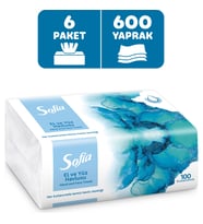 Sofia El ve Yüz Havlusu 100’LÜ x 6 Paket