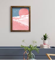 BK Gift Otel Odası Konseptli Doğal Masif Ahşap Çerçeveli Tablo 45x65cm-106