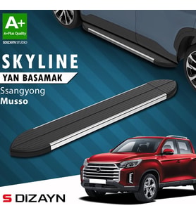 S-Dizayn Ssangyong Musso Skyline Krom Yan Basamak 203 Cm 2018 Üzeri A+ Kalite