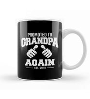 Funny Promoted To Grandpa Again 2020 Grandfather Kupa Bardak Porselen
