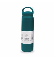 Tutucu kapaklı süzgeçli 500 ml çift katman yalıtımlı termos (Yeşil)