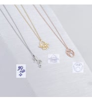 Kişiye Özel 925 Ayar Gümüş Çizim Kolye (Gold)