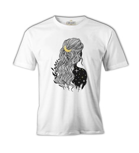 Hair by Moon Girl by Stars Beyaz Erkek Tshirt