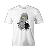Hair by Moon Girl by Stars Beyaz Erkek Tshirt