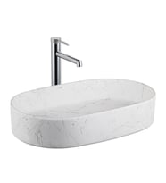 LENA TEZGAHÜSTÜ LAVABO (MAT BEYAZ MERMER) E-W1202M8