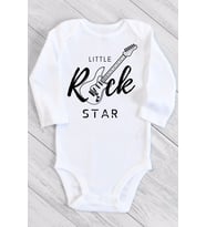 Unisex Bebek Beyaz Little Rock Star Çıtçıtlı Body