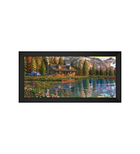 Manzara Temalı Kanvas Tablo 50 x 70 cm Siyah Çerçeve