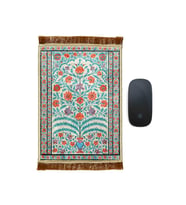Bursa İpek Siyah Dekoratif Küçük Halı Mousepad