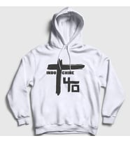 Presmono Unisex Beyaz Logo Rock Indochine Kapüşonlu Sweatshirt 539193tt (Beyaz)