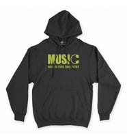 Music Makes The People Come Together Siyah Kapşonlu Sweatshirt Hoddie