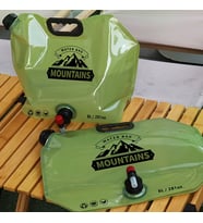 8 Litre Katlanabilir Musluklu Su Kabı - Kamp ve Doğa - Taşıma Kulplu