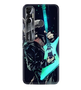 Tecno Spark 6 6 Go 8C 8 Pro 7 7 Spark 9 Pro Kılıf Desemli Silikon Dog Guitar 1789