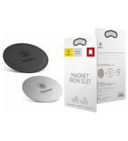 Baseus Magnetic Telefon Tutucu Plaka 2 Adet 1 Deri 1 Metal Telefon Arkası Yapışkanlı Mıknatıs