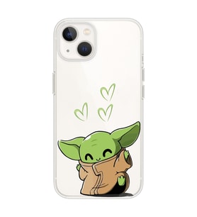 Iphone 14 Uyumlu Baby Yoda Tasarımlı Şeffaf Telefon Kılıfı