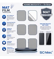 SChitec HUAWEI WATCH FIT 4 Uyumlu Ön Yüzey Mat Hidrojel Ekran Koruyucu