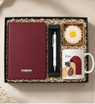 Kişiye Özel Defter & Tükenmez Kalem & Mum & Kupa Hediye Seti