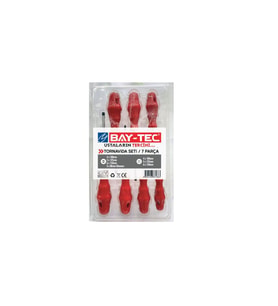 MK4508-04 Tornavida Seti 7 Parça (Kırmızı)