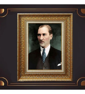 ÖZEL SERİ ALTIN VARAKLI ATATÜRK TABLO S996