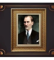 ÖZEL SERİ ALTIN VARAKLI ATATÜRK TABLO S996