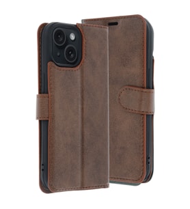 Northcity iPhone 15 Trend S Plus Kapaklı Kılıf - Taba Renk ve Stand Özelliği