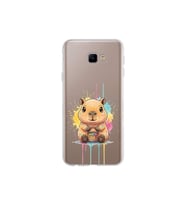 Samsung Galaxy J4 Core ile Uyumlu Splash Kapibara Tasarımlı Şeffaf Silikon Kılıf