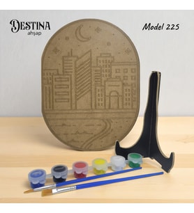 Destina Ahşap Mandala Boyama Seti- Ahşap Boyama - Model 225