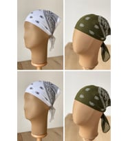 %100 Pamuklu Klasik Desen Unisex 4lü Bandana Seti Renkli Bandana Etnik Desenli A Kalite Bandana