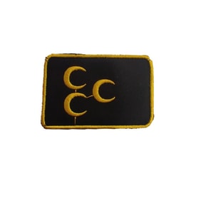 Single Sword Nakış Patch - Üç Hilal Peç SİYAH-SARI