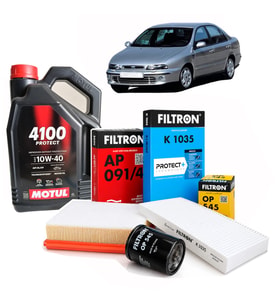 FİAT MAREA 1.6 16V YAĞ BAKIM SETİ FİLTRON MARKA HAVA POLEN YAĞ FİLTRESİ + MOTUL 10W 40