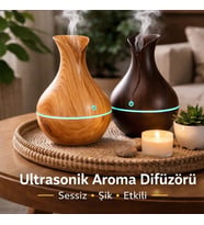 Usb’li Hava Nemlendirici Ultrasonik Buhar Makinesi – Sessiz Çalışma, LED Işıklı Ortam Nemlendirici (Kahverengi Açık)