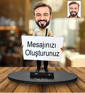 Kişiye Özel Mesajlı Karikatür Biblo 186