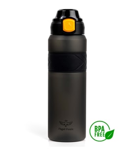 Matte Siyah Tourmaline 1000ml Tritan Matara, Dayanıklı ve Şık Tasarım