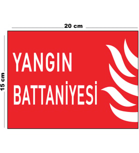 Metal Yangın Battaniyesi 15 cm x 20 cm Uyarı Levhası Yönlendirme Tabelası