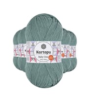 Northcity Baby One Tüylenmeyen El Örgü İpi – 5'li Azur K493 Set, Kartopu Akrilik Yün