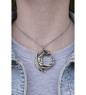 Eternal Drake – Ejderha Figürlü Gümüş Renk Unisex Kolye (60 cm)