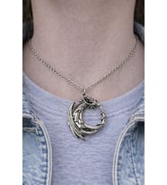 Eternal Drake – Ejderha Figürlü Gümüş Renk Unisex Kolye (60 cm)