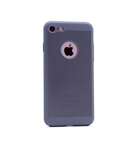 Zore iPhone 6Plus/6SPlus ile Uyumlu Rubber Delikli Sert Kılıf Gri