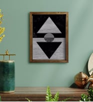 BK Home Modern Art Tasarımlı Doğal Masif Ahşap Çerçeveli Tablo-8
