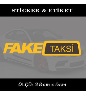 SAHTE oto sticker yazı - araba kask motosikler kamyonet minibüs uyumlu etiket