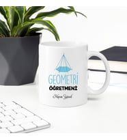 Geometri Öğretmeni İsme Özel Kupa (Beyaz)