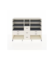 Hyperion Dolap 8 Raflı 7 Çekmeceli  220x44x163 Aytaşı-Antrasit/Aytaşı