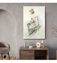 Tekli Dikey Kanvas Alphonse Mucha Le Peter