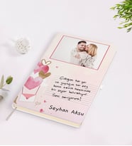 BK Gift Kişiye Özel Kendi El Yazın Mesajlı Fotoğraflı Hediye Beyaz Defter-1