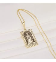 Kişiye Özel The High Priestess Tarot Kolye 925K Gümüş (Gold)