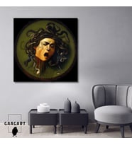 Kare Kanvas Ünlü Ressamlar Caravaggio Medusa