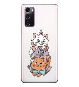 Samsung Galaxy S20 FE Uyumlu Marie Kedi Tasarımlı Şeffaf Telefon Kılıfı