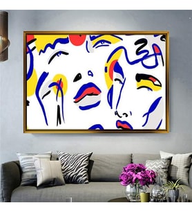 Altın Çerçeveli dekoratif tablo l19 (Gold)