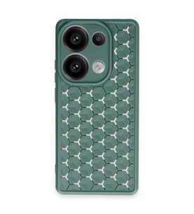 Xiaomi Redmi Note 13 Pro 4g Kılıf Petek Silikon Kapak - Koyu Yeşil