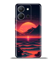 Vivo Y36 Kapak HD Renkli Dizayn Silikon Kılıf - Lake Sunset