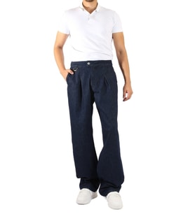 Denim Belden Lastikli Kemer Detayli Wide Leg Pantolon